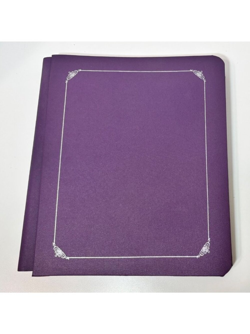 Creative Memories 8x10 Scrapbook Album Purple Silver Trim & 15 pages AS IS